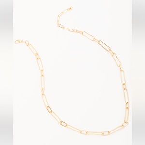 Gold Linear Link Necklace